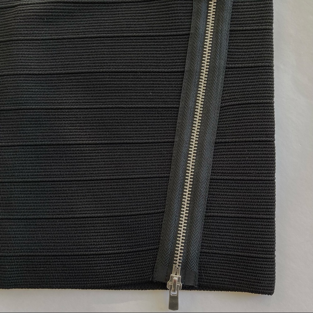 Maje Black Bandage Skirt with Zipper - Picture 4 of 5